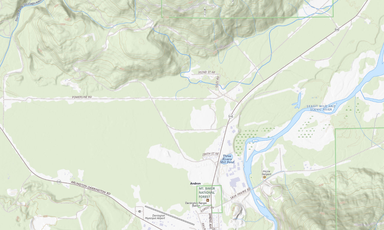 Topographic map around Whitehorse Campground